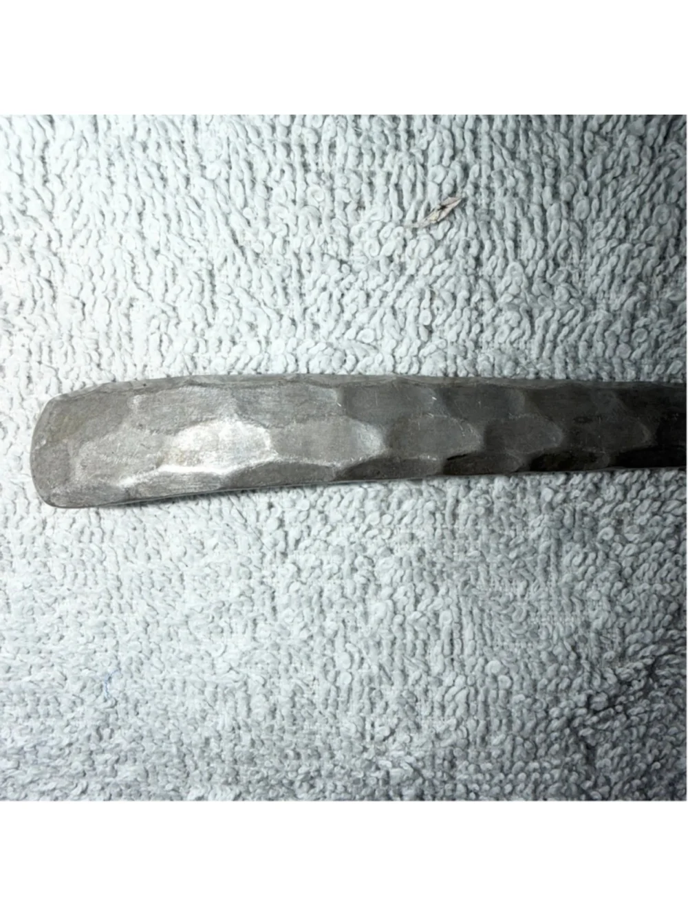 Vintage Hammered Aluminum Slotted Nut/Candy Serving Spoon Unique